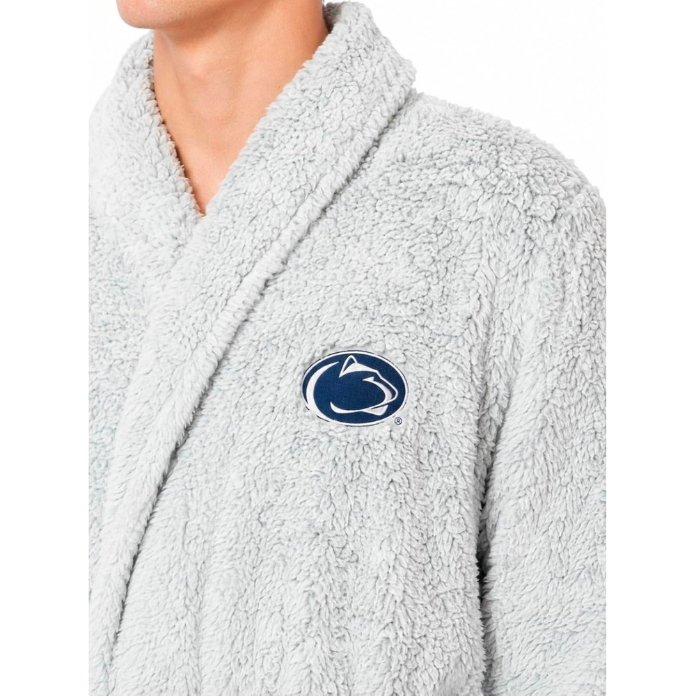 Northwest NCAA Penn State Sherpa Bathrobe Mens OSFM White Lounge - Picture 2 of 10